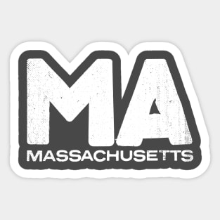 MA Massachusetts State Vintage Typography Sticker